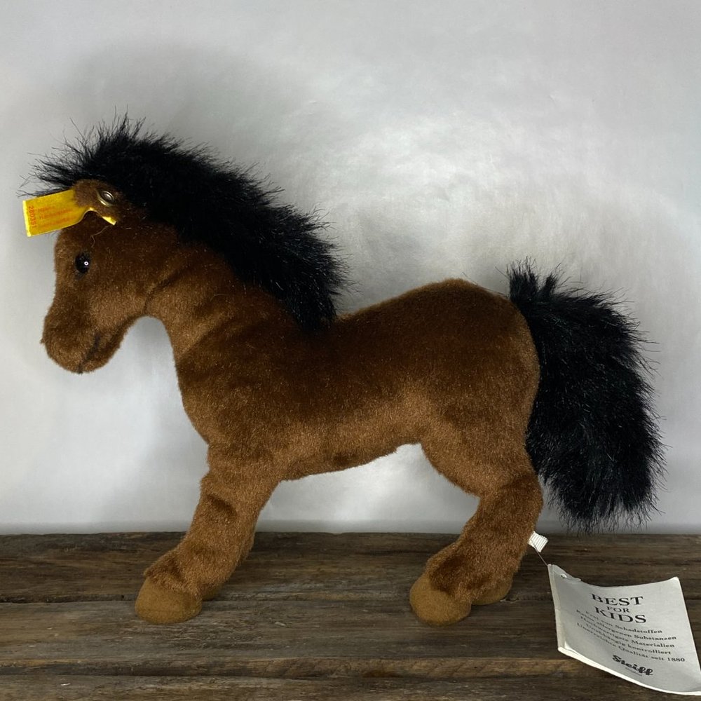 Steiff 'Hanno' Horse - Hanoverian collectable soft toy bay pony - 22cm - 280351